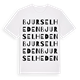 White t-shirt med Bjurselheden ordlek t-shirt