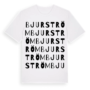 Bjurström ordlek t-shirt – ekologisk bomull t-shirt från Pinshirt