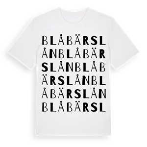 Blåbärslån ordlek t-shirt – ekologisk bomull t-shirt från Pinshirt