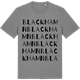 Mid Heather Gray t-shirt med Blackhamn ordlek t-shirt