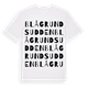 White t-shirt med Blågrundsudden ordlek t-shirt
