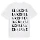 White t-shirt med Blaiken ordlek t-shirt