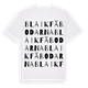 White t-shirt med Blaikfäbodarna ordlek t-shirt