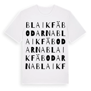 Blaikfäbodarna ordlek t-shirt – ekologisk bomull t-shirt från Pinshirt