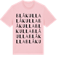 Pink Cotton t-shirt med Blåkulla ordlek t-shirt