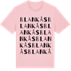 Pink Cotton t-shirt med Blankås ordlek t-shirt