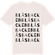 Vintage White t-shirt med Blåsbacken ordlek t-shirt