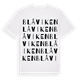 White t-shirt med Blåviken ordlek t-shirt