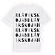 White t-shirt med Blåvikskojan ordlek t-shirt