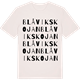 Vintage White t-shirt med Blåvikskojan ordlek t-shirt