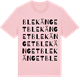 Pink Cotton t-shirt med Blekänget ordlek t-shirt