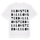 White t-shirt med Blomsterdal ordlek t-shirt