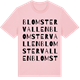 Pink Cotton t-shirt med Blomstervallen ordlek t-shirt