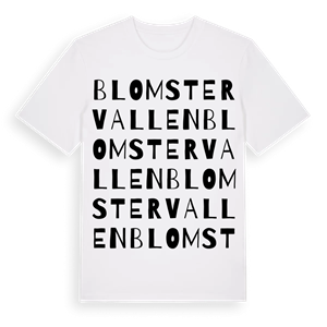 Blomstervallen ordlek t-shirt – ekologisk bomull t-shirt från Pinshirt