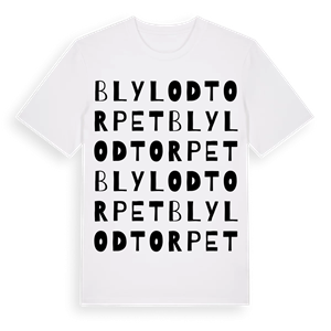 Blylodtorpet ordlek t-shirt – ekologisk bomull t-shirt från Pinshirt