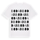 White t-shirt med Bodan ordlek t-shirt