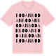 Pink Cotton t-shirt med Bodan ordlek t-shirt