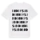 White t-shirt med Bodbysund ordlek t-shirt