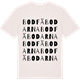 Vintage White t-shirt med Bodfäbodarna ordlek t-shirt
