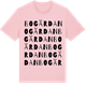 Pink Cotton t-shirt med Bogärdan ordlek t-shirt