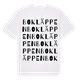 White t-shirt med Bokläppen ordlek t-shirt
