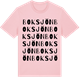Pink Cotton t-shirt med Boksjön ordlek t-shirt