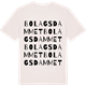 Vintage White t-shirt med Bolagsdammet ordlek t-shirt