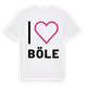 White t-shirt med Jag älskar Böle t-shirt stort tryck