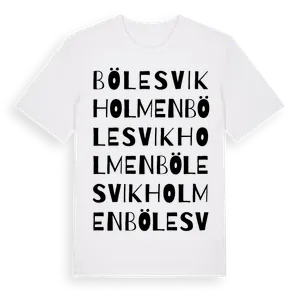 Bölesvikholmen ordlek t-shirt – ekologisk bomull t-shirt från Pinshirt