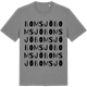 Mid Heather Gray t-shirt med Bomsjö ordlek t-shirt