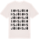 Vintage White t-shirt med Bomsjö ordlek t-shirt