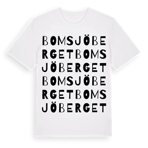 Bomsjöberget ordlek t-shirt – ekologisk bomull t-shirt från Pinshirt