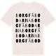 Vintage White t-shirt med Borgfäbodarna ordlek t-shirt