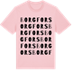Pink Cotton t-shirt med Borgfors ordlek t-shirt