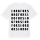 White t-shirt med Borgfors ordlek t-shirt