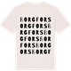 Vintage White t-shirt med Borgfors ordlek t-shirt
