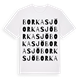 White t-shirt med Borkasjö ordlek t-shirt