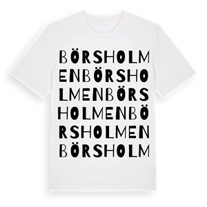 Börsholmen ordlek t-shirt – ekologisk bomull t-shirt från Pinshirt