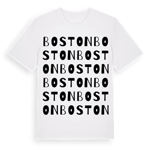 Boston ordlek t-shirt – ekologisk bomull t-shirt från Pinshirt