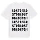 White t-shirt med Boston ordlek t-shirt