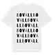 White t-shirt med Bovall ordlek t-shirt