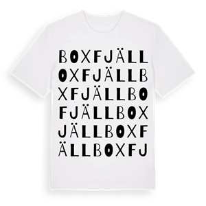 Boxfjäll ordlek t-shirt – ekologisk bomull t-shirt från Pinshirt