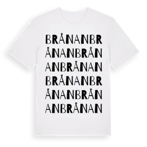 Brånan ordlek t-shirt – ekologisk bomull t-shirt från Pinshirt