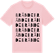 Pink Cotton t-shirt med Brände ordlek t-shirt