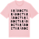 Pink Cotton t-shirt med Brändet ordlek t-shirt