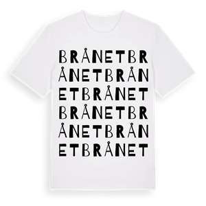 Brånet ordlek t-shirt – ekologisk bomull t-shirt från Pinshirt