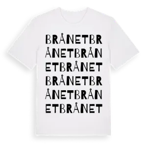 Brånet ordlek t-shirt – ekologisk bomull t-shirt från Pinshirt
