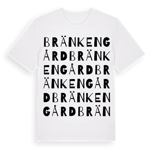 Bränkengård ordlek t-shirt – ekologisk bomull t-shirt från Pinshirt