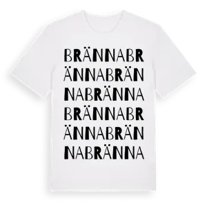 Bränna ordlek t-shirt – ekologisk bomull t-shirt från Pinshirt