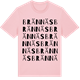 Pink Cotton t-shirt med Brännäs ordlek t-shirt